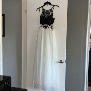 Formal dress black and white